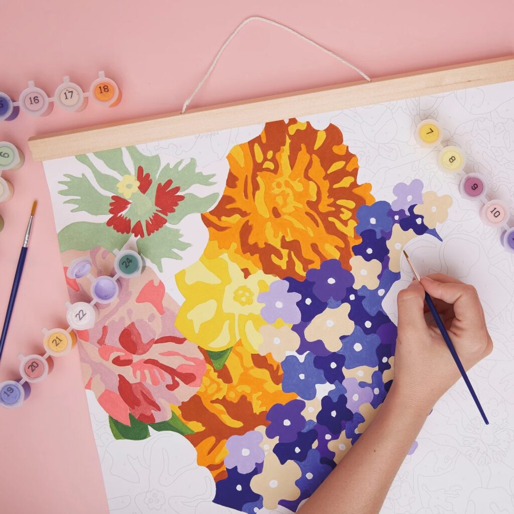 RHS Floral Paint By Numbers Kit 5029568015931 2